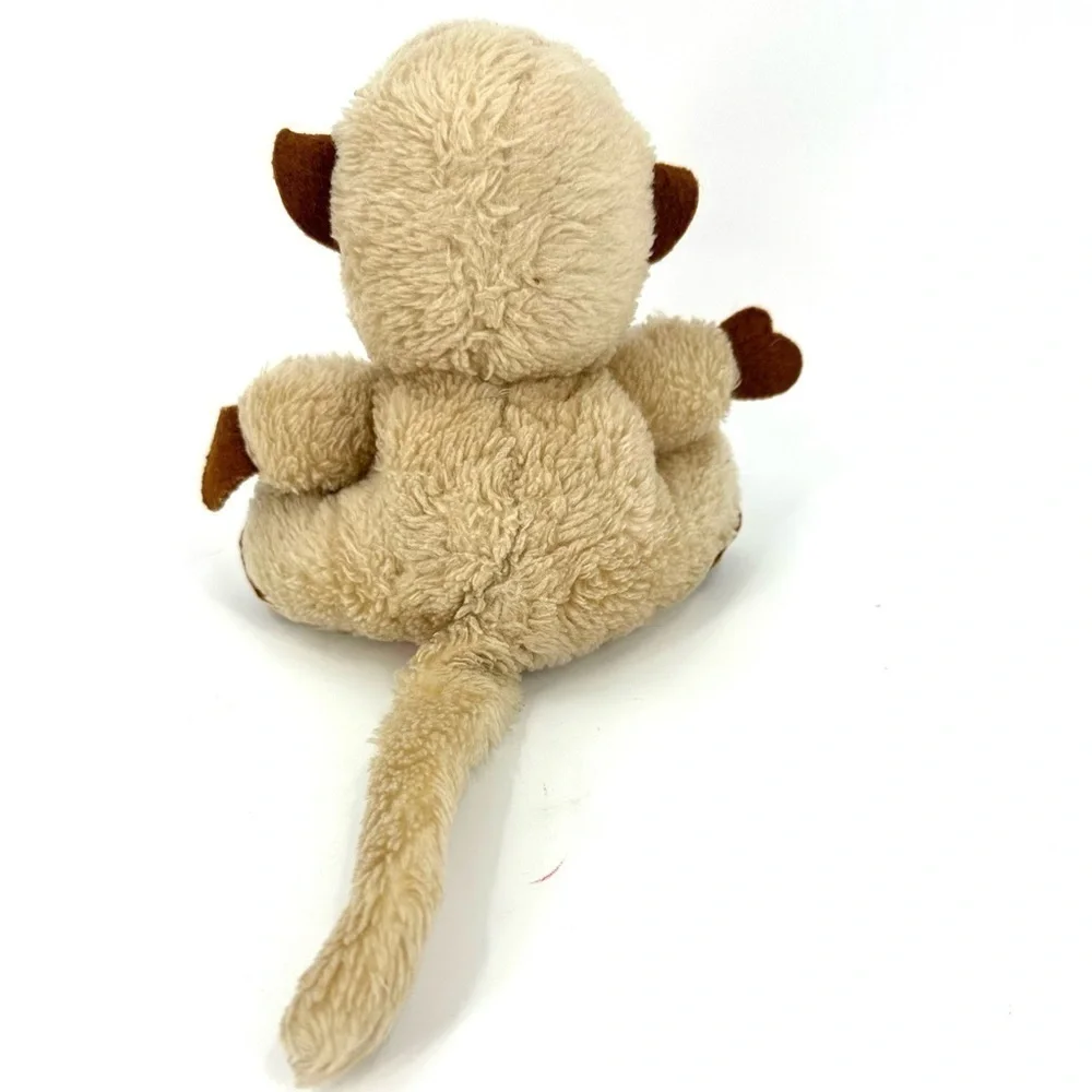 Vintage Dakin 1976 Monkey Plush Stuffed Animal Tan Brown Long Tail Ape Gorilla
